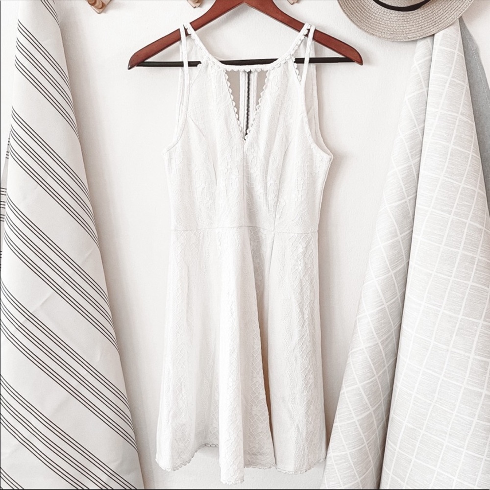 White Free People Eyelet Dress